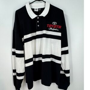 TOYOTA SUPRA LONG SLEEVE POLO RUGBY RACING SHIRT OFFICIAL LICENSED NWT LARGE